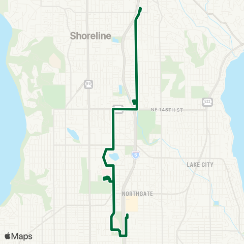 Metro Transit Northgate Station - Shoreline Link Stas map