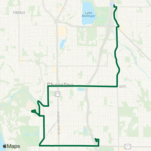 Metro Transit Shoreline S / 148 - Mountlake Ter Sta map