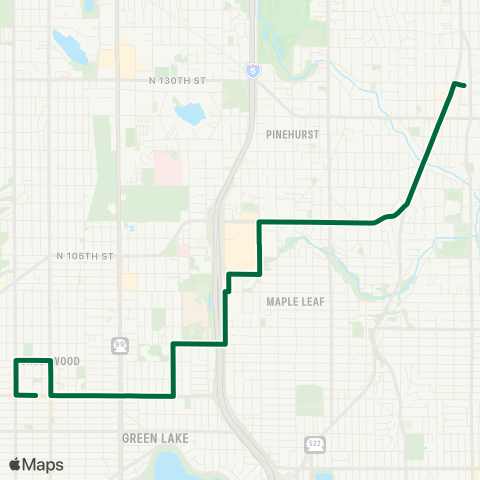 Metro Transit Lake City - Northgate - Greenwood map