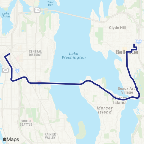 Sound Transit Bellevue - Seattle map