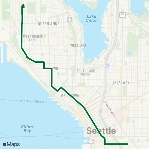 Metro Transit Kinnear - Downtown map