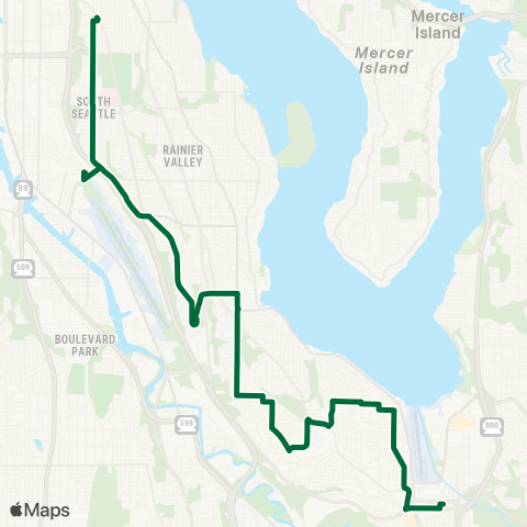 Metro Transit Renton Transit Center - Rainier Beach map