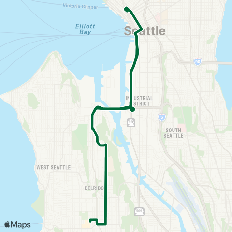 Metro Transit Westwood Vill - S Seattle Coll - Seattle map