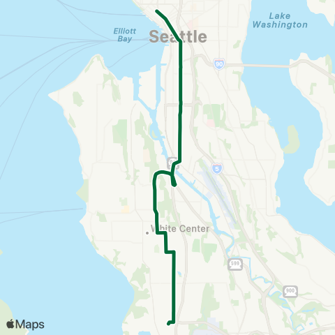 Metro Transit Burien TC - Georgetown - Seattle map