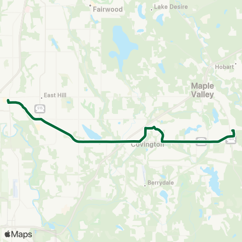 Metro Transit Maple Valley - Kent Sounder Station map