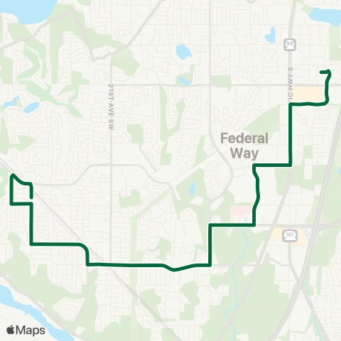 Metro Transit Northeast Tacoma - Federal Way TC map