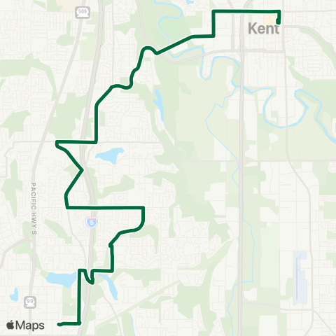 Metro Transit Federal Way TC - Star Lake - Kent Sta map