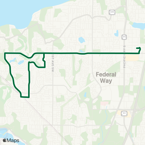 Metro Transit Federal Way - Twin Lakes map