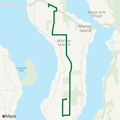 Metro Transit S Mercer Island-Island Crest Way-Mercer Island P&R map