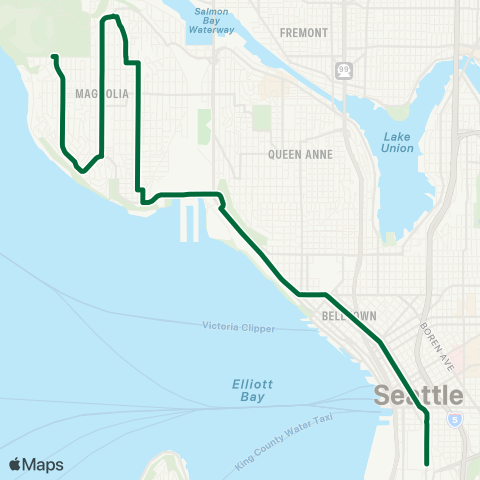 Metro Transit West Magnolia - Downtown map