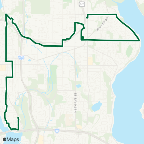 Metro Transit Overlake - South Bellevue Station map