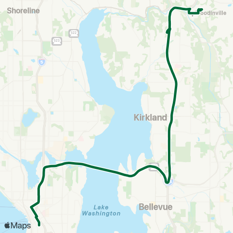 Metro Transit Woodinville - Seattle map