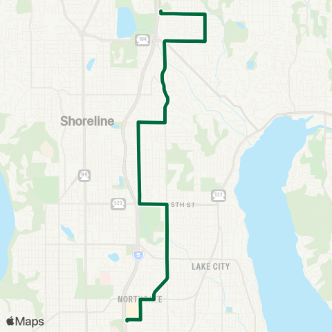 Metro Transit Mountlake Terrace - Northgate Station map