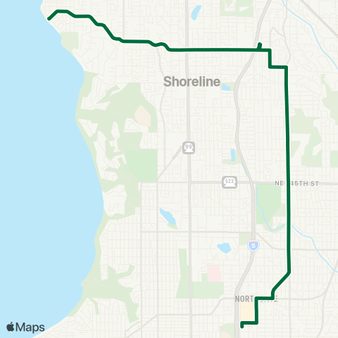 Metro Transit Richmond Bch - Shoreline - Northgate Sta map