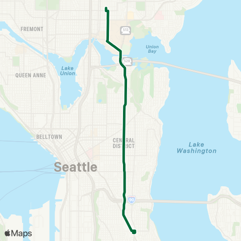 Metro Transit Mt Baker - University District map