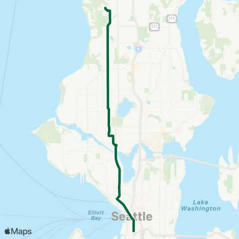 Metro Transit Shoreline CC - Greenwood - Seattle map