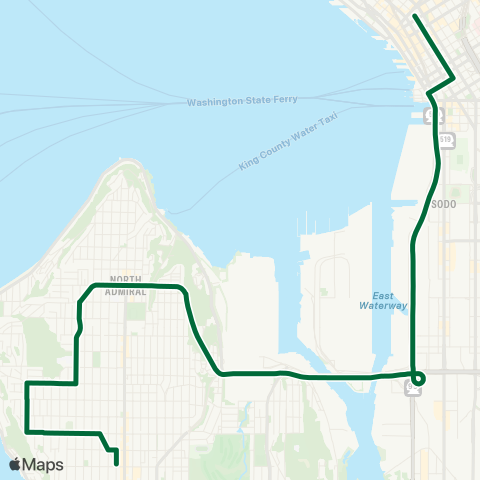 Metro Transit Alaska Jct - Genesee Hill - Admiral Dist map