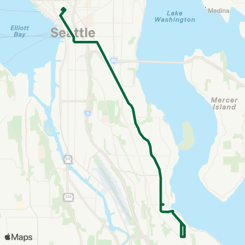 Metro Transit Prentice St - Rainier Beach - Downtown map