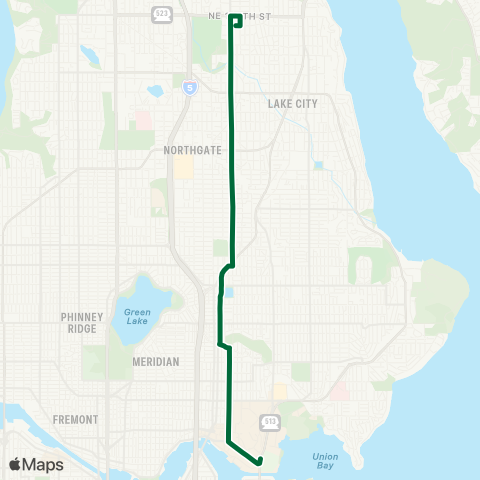 Metro Transit Jackson Park - Univ District map