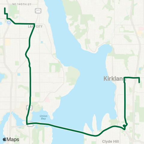 Metro Transit Kirkland - Lakeside School map