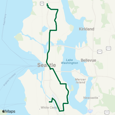 Metro Transit Rainier Beach - Lakeside School map