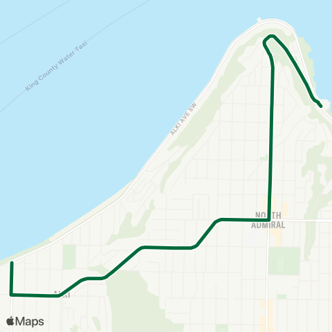 Metro Transit Seacrest Park - Admiral District - Alki map