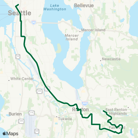 Metro Transit Fairwood - Seattle map