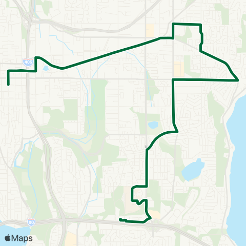 Metro Transit Eastgate P&R-Crossroads-Overlake-Bellevue TC map