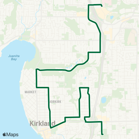 Metro Transit Forbes Crk - Kirkland - LK Wa HS map