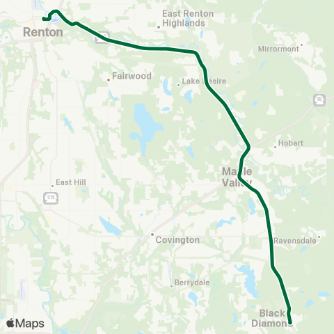 Metro Transit Enumclaw - Renton TC map