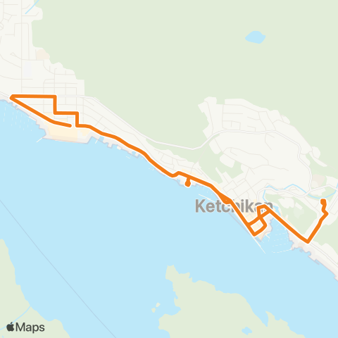 The Bus (Ketchikan Gateway Borough) Downtown Shuttle map