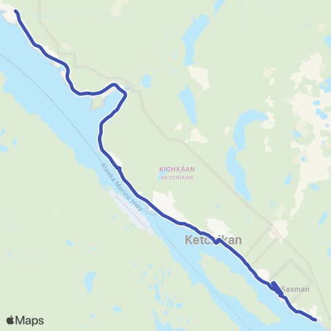 The Bus (Ketchikan Gateway Borough) Silver Line map