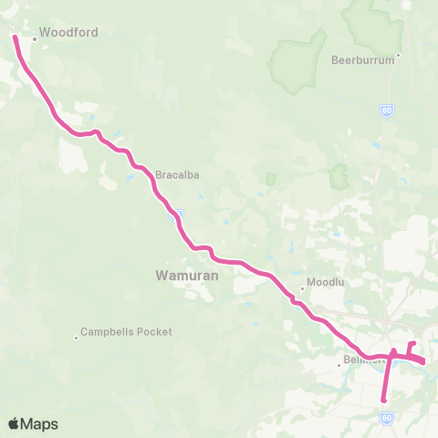 Translink Kilcoy Woodford - Morayfield map