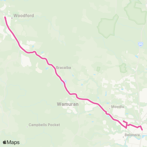 Translink Kilcoy Woodford - Caboolture map