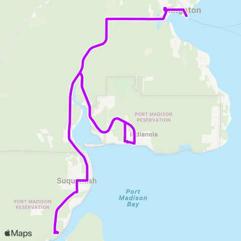 Kitsap Transit Kingston / Suquamish Fast Ferry map