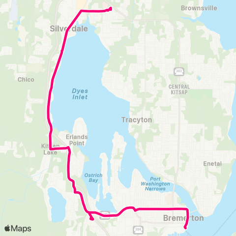 Kitsap Transit Bremerton / Silverdale West map