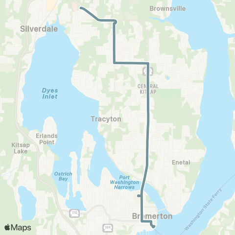 Kitsap Transit Bremerton / Silverdale East map