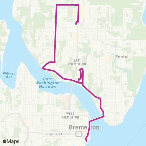 Kitsap Transit Sheridan Park map