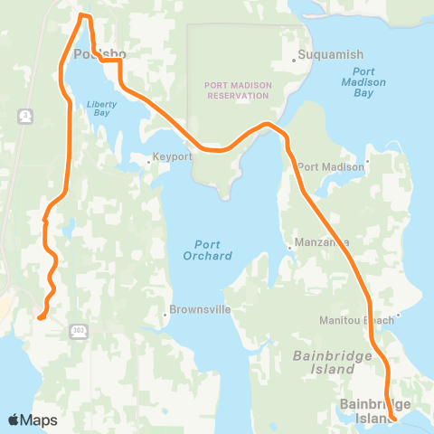 Kitsap Transit Silverdale / Bainbridge map