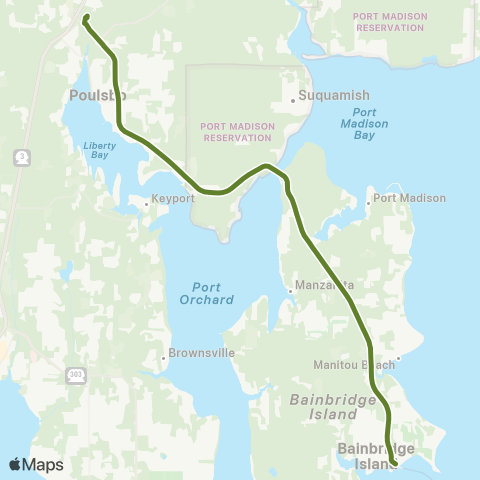 Kitsap Transit Poulsbo / Bainbridge map