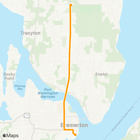 Kitsap Transit McWilliams map