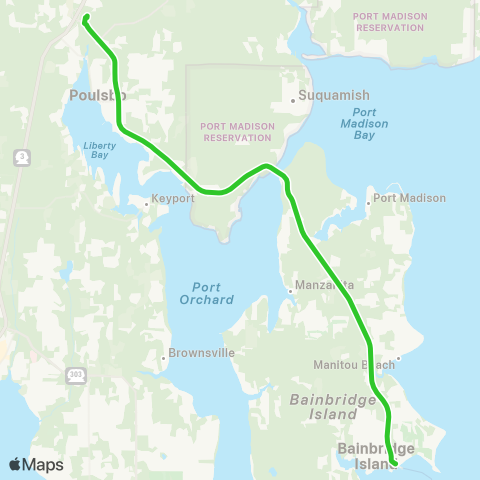 Kitsap Transit North Ferry Take Home map