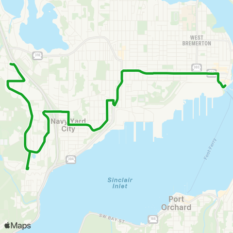 Kitsap Transit Sunn Fjord map