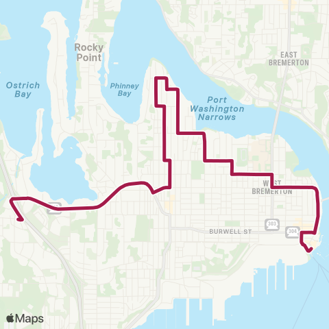 Kitsap Transit Olympic College map