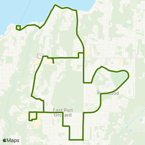 Kitsap Transit East Port Orchard map