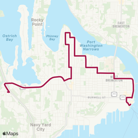 Kitsap Transit Olympic College map