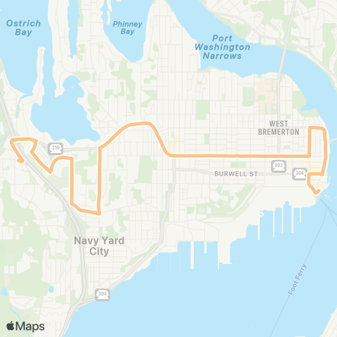 Kitsap Transit Bay Vista map