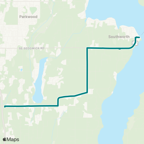 Kitsap Transit Mullenix Express map