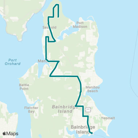 Kitsap Transit Manzanita map