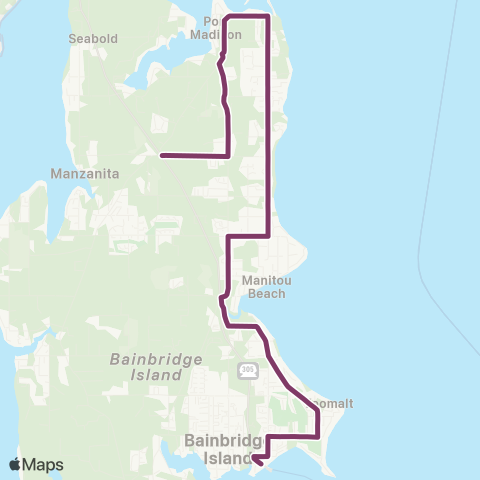 Kitsap Transit Sunrise map